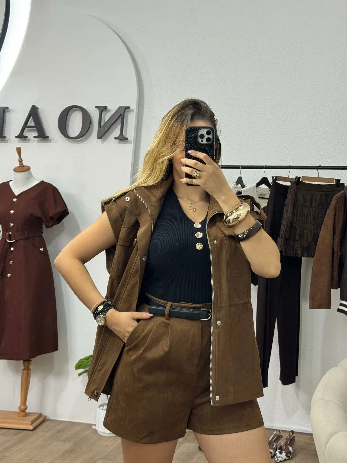 Veste Daim Élégance