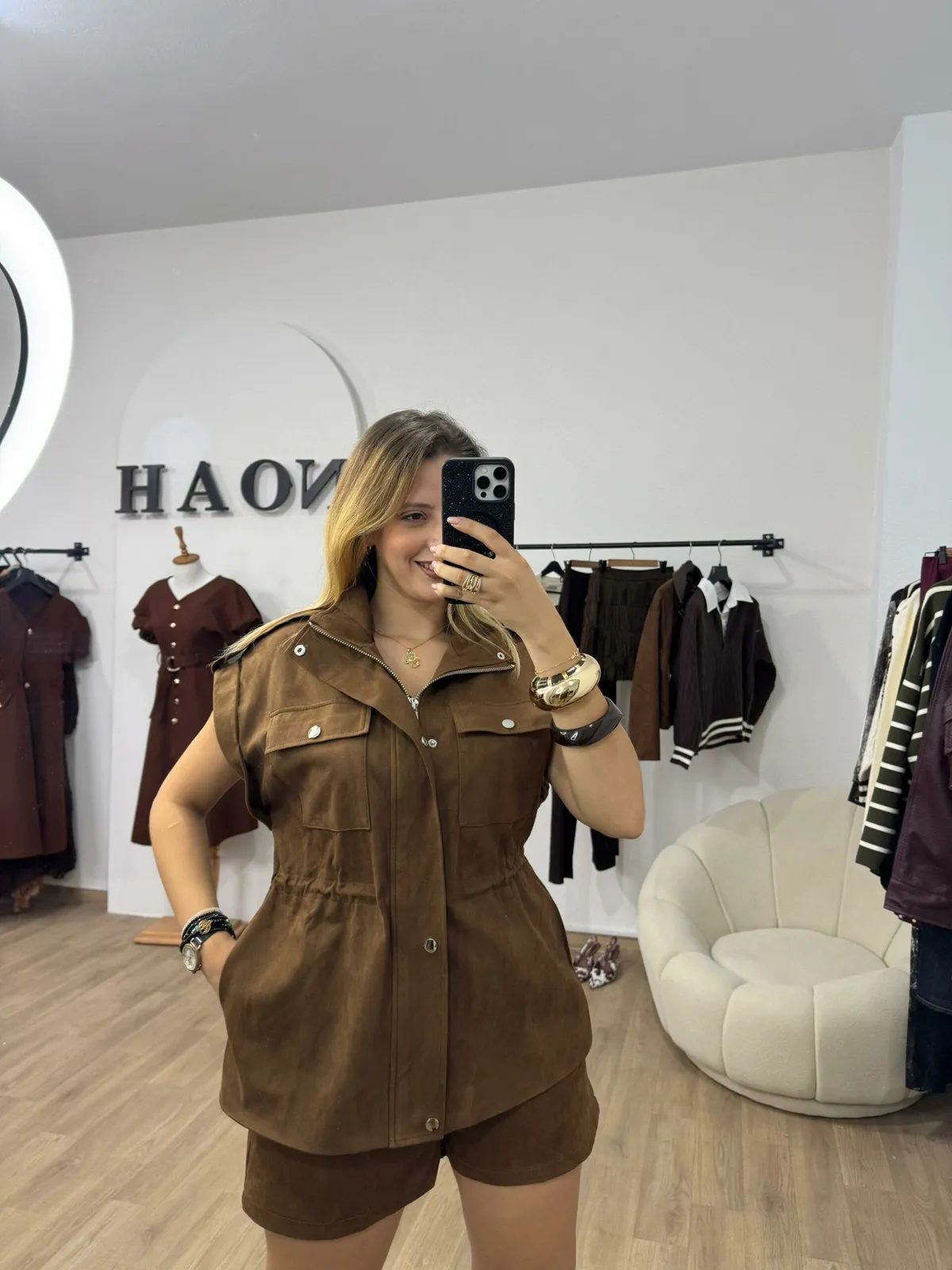 Veste Daim Élégance
