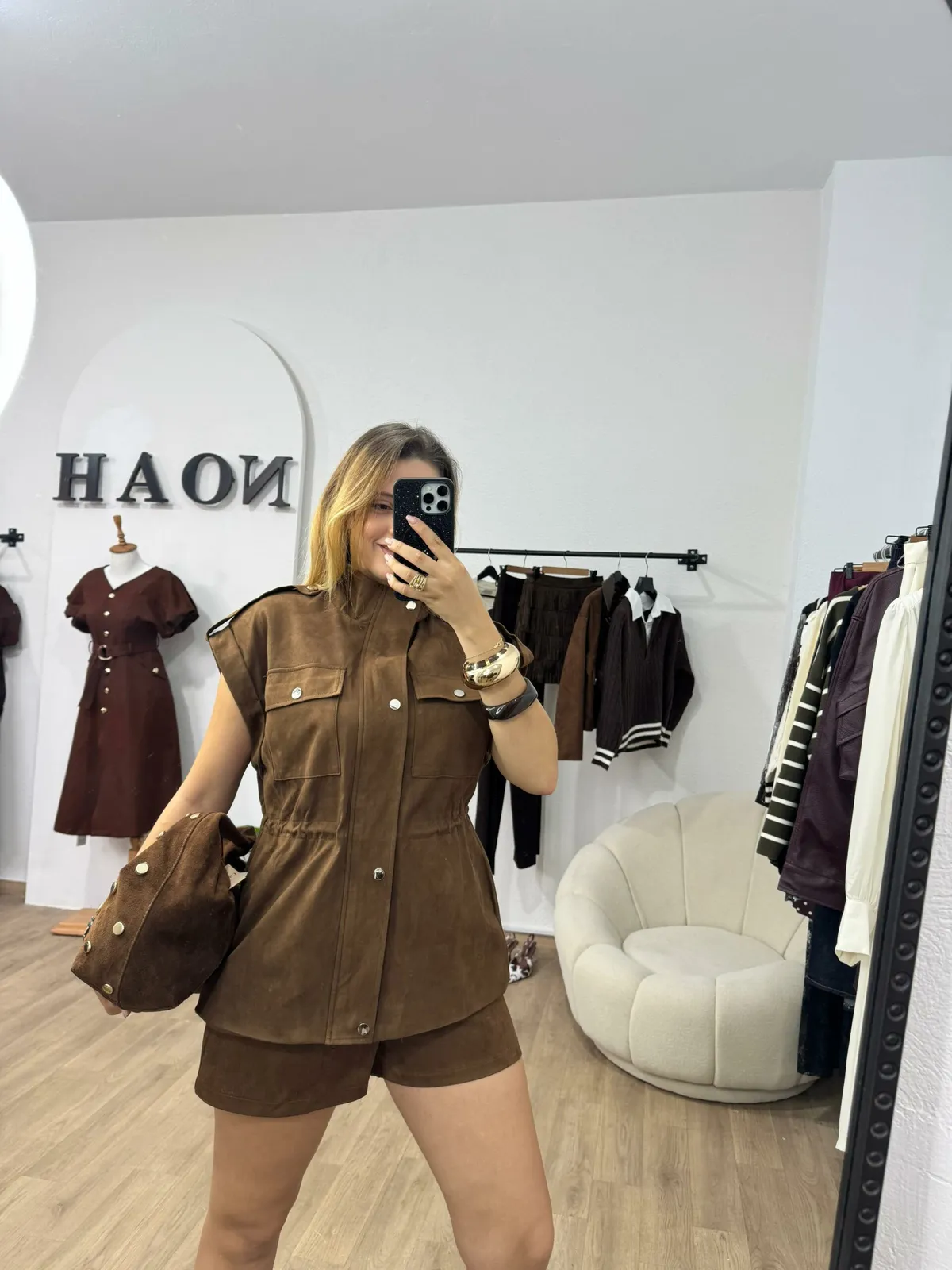 Veste Daim Élégance