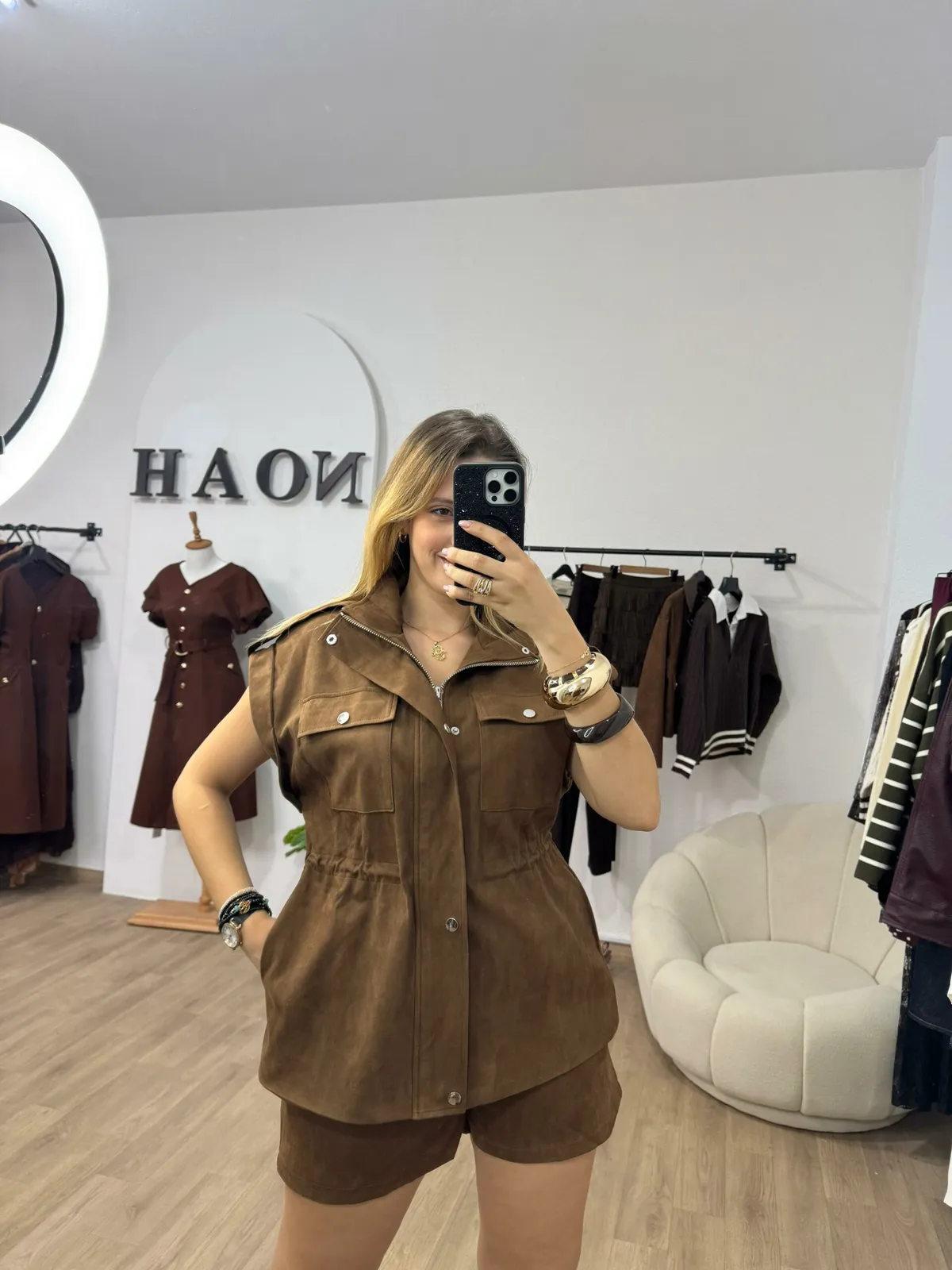 Veste Daim Élégance