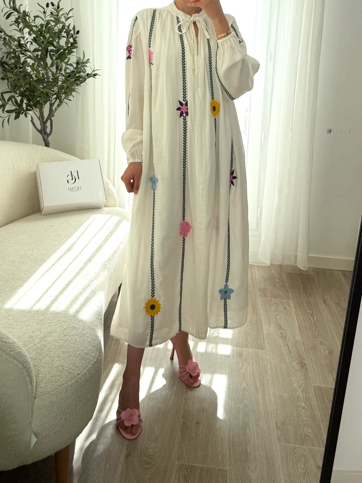 Robe Florale Brodée
