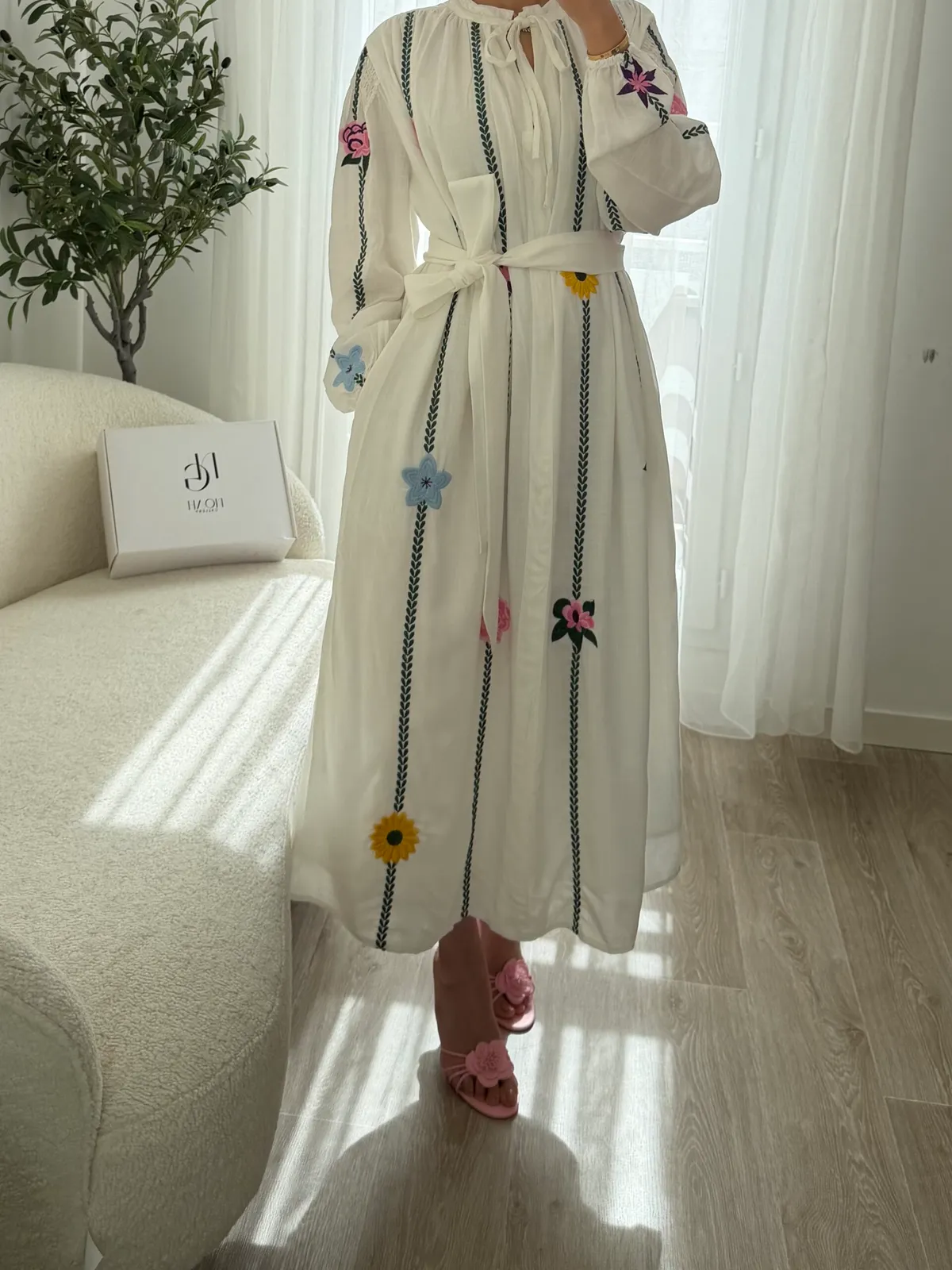 Robe Florale Brodée