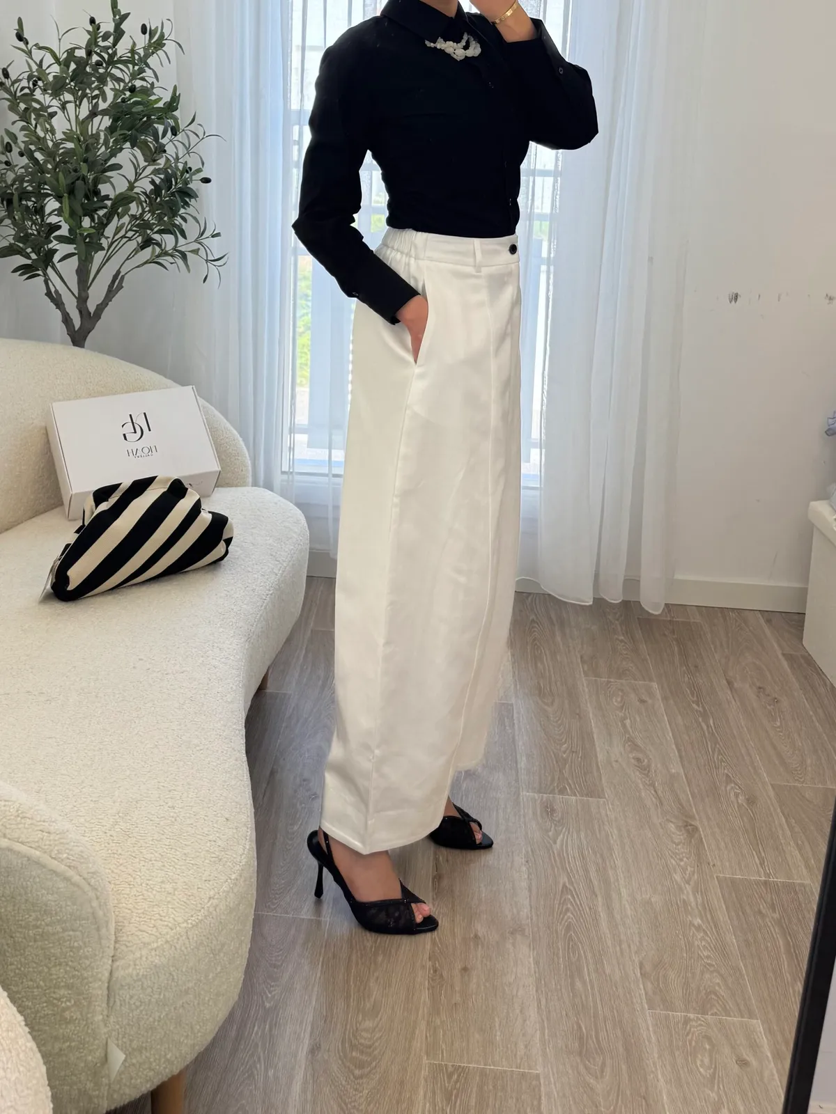 Pantalon Blanc Fluide