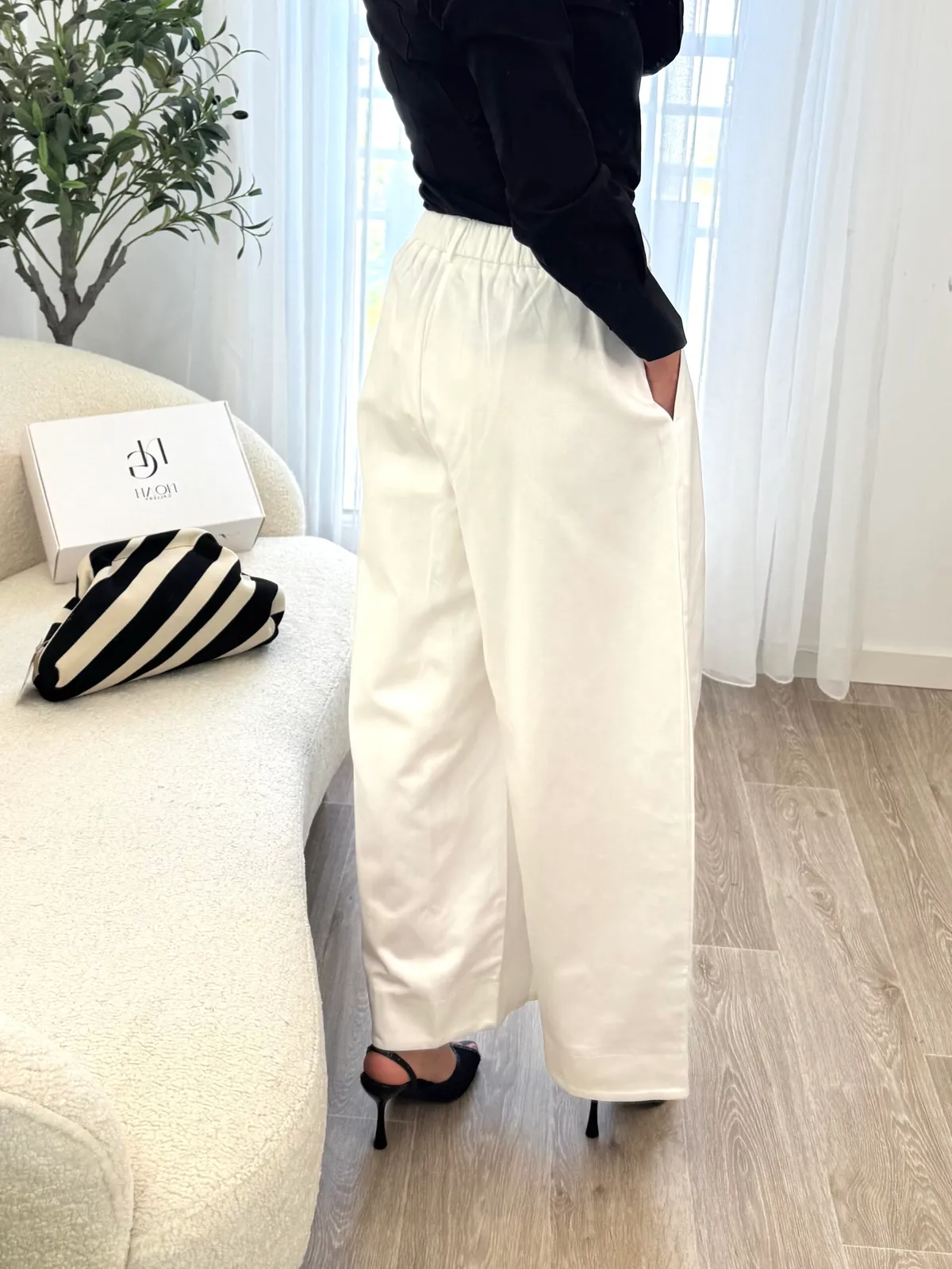 Pantalon Blanc Fluide