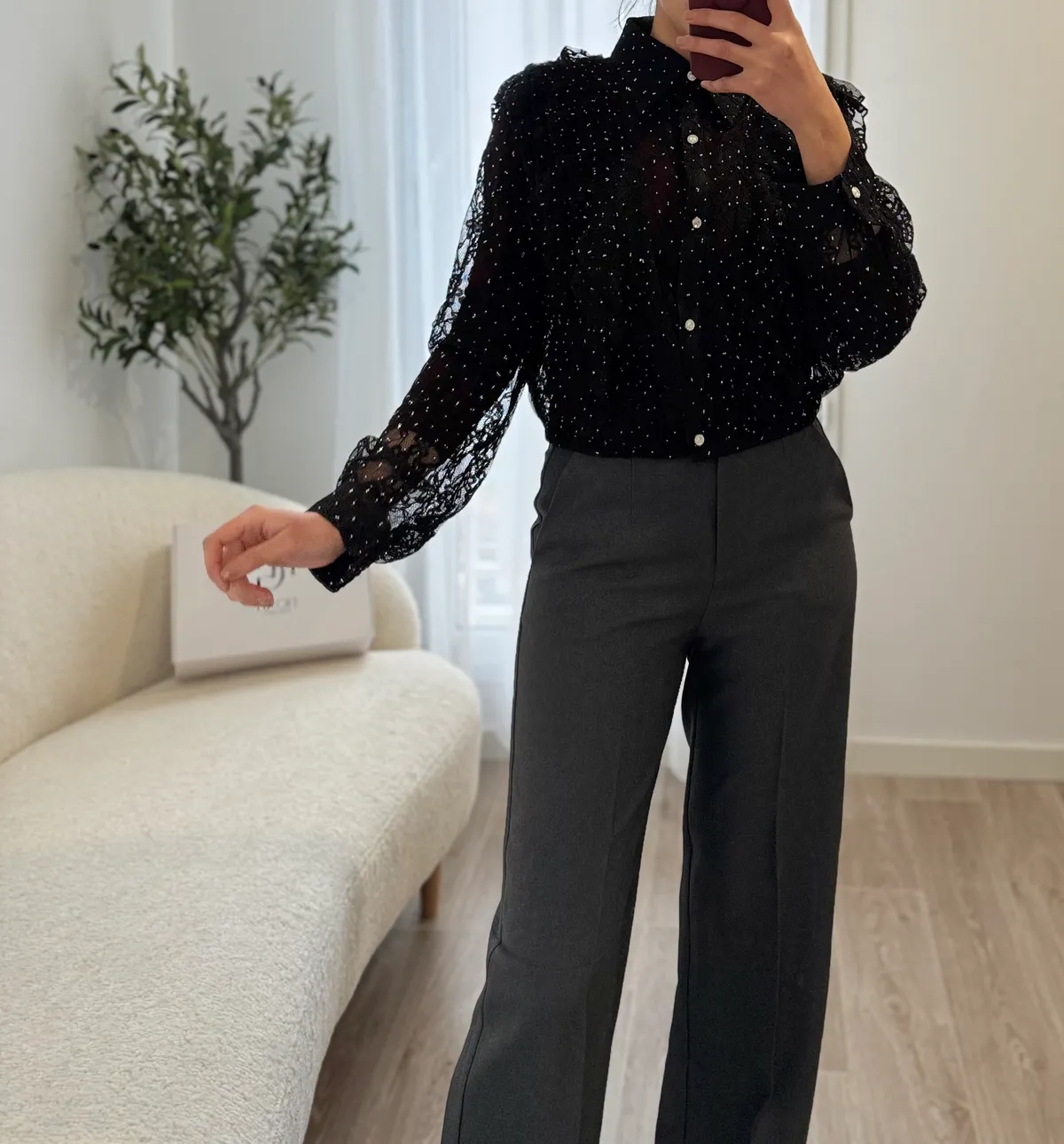 Chemise Dentelle Noire