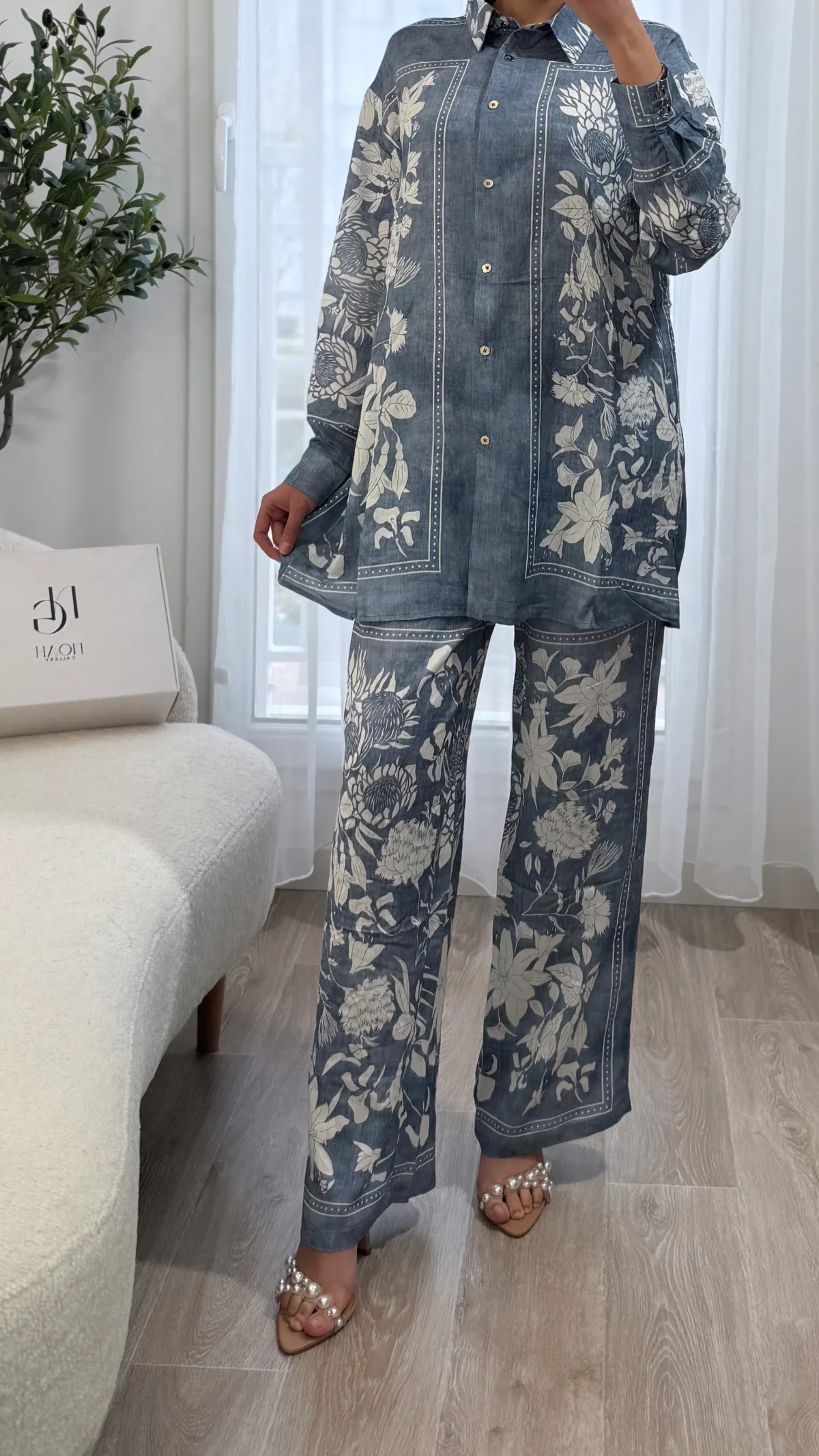 Ensemble  Bleu Fleur