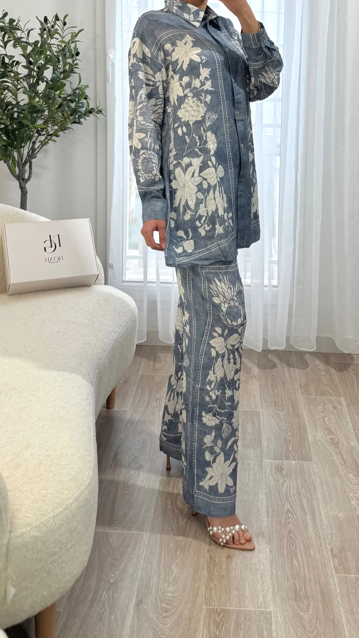 Ensemble  Bleu Fleur