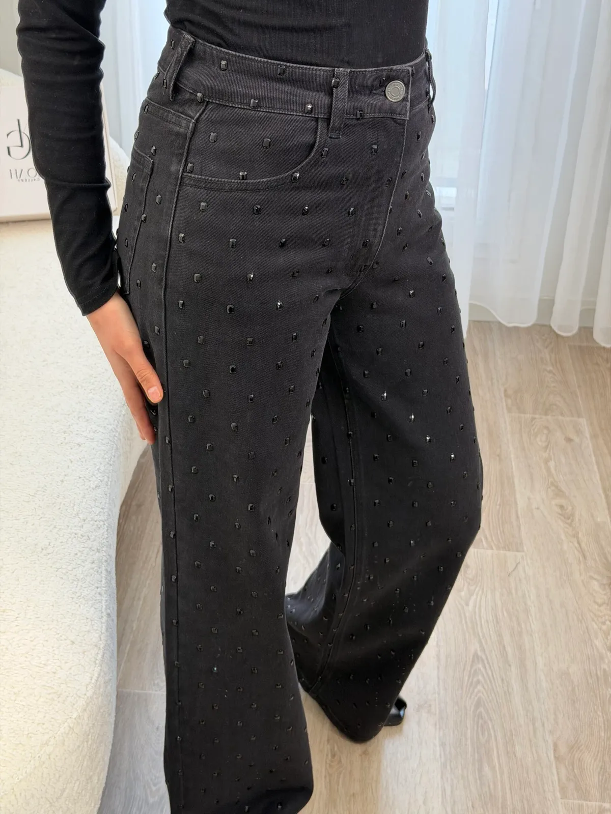 Jean Black Crystal