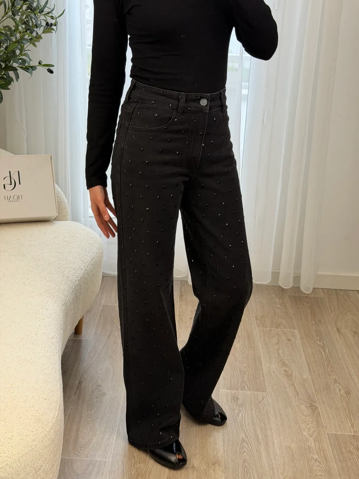 Jean Black Crystal
