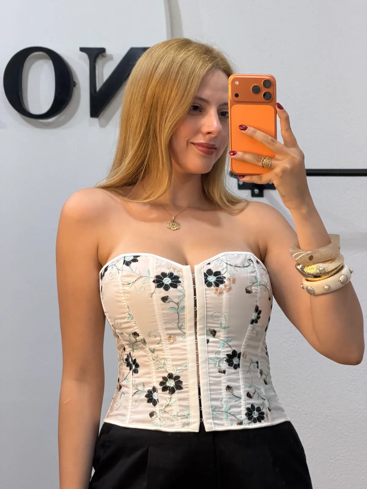 Bustier corset floral
