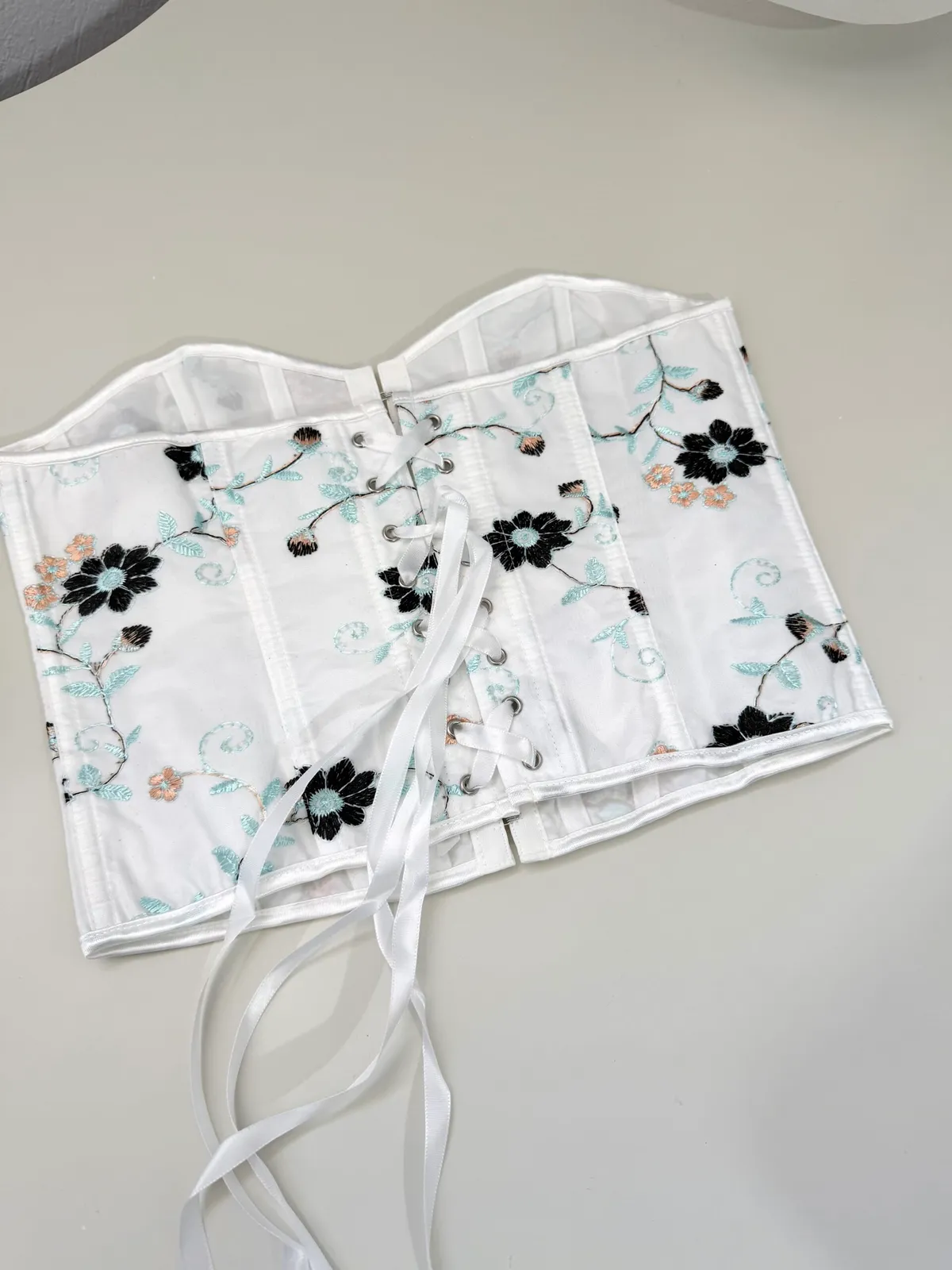 Bustier corset floral