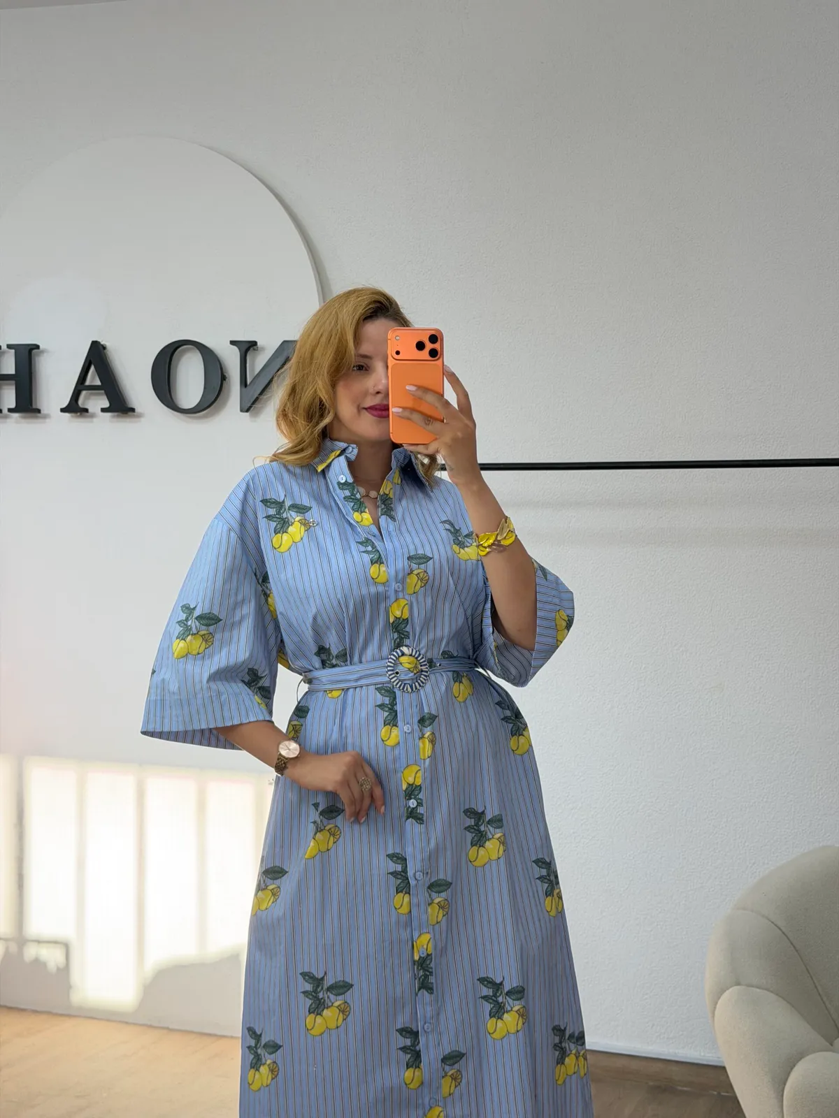 Robe Citron Bleu