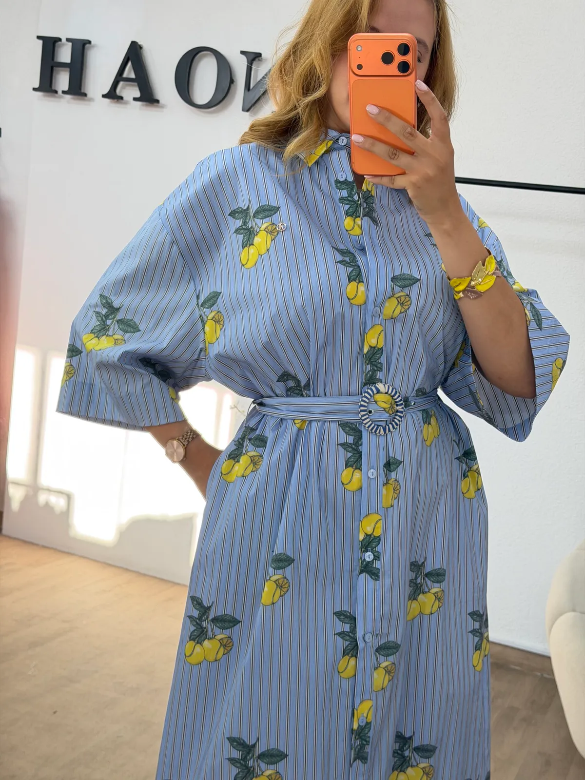 Robe Citron Bleu