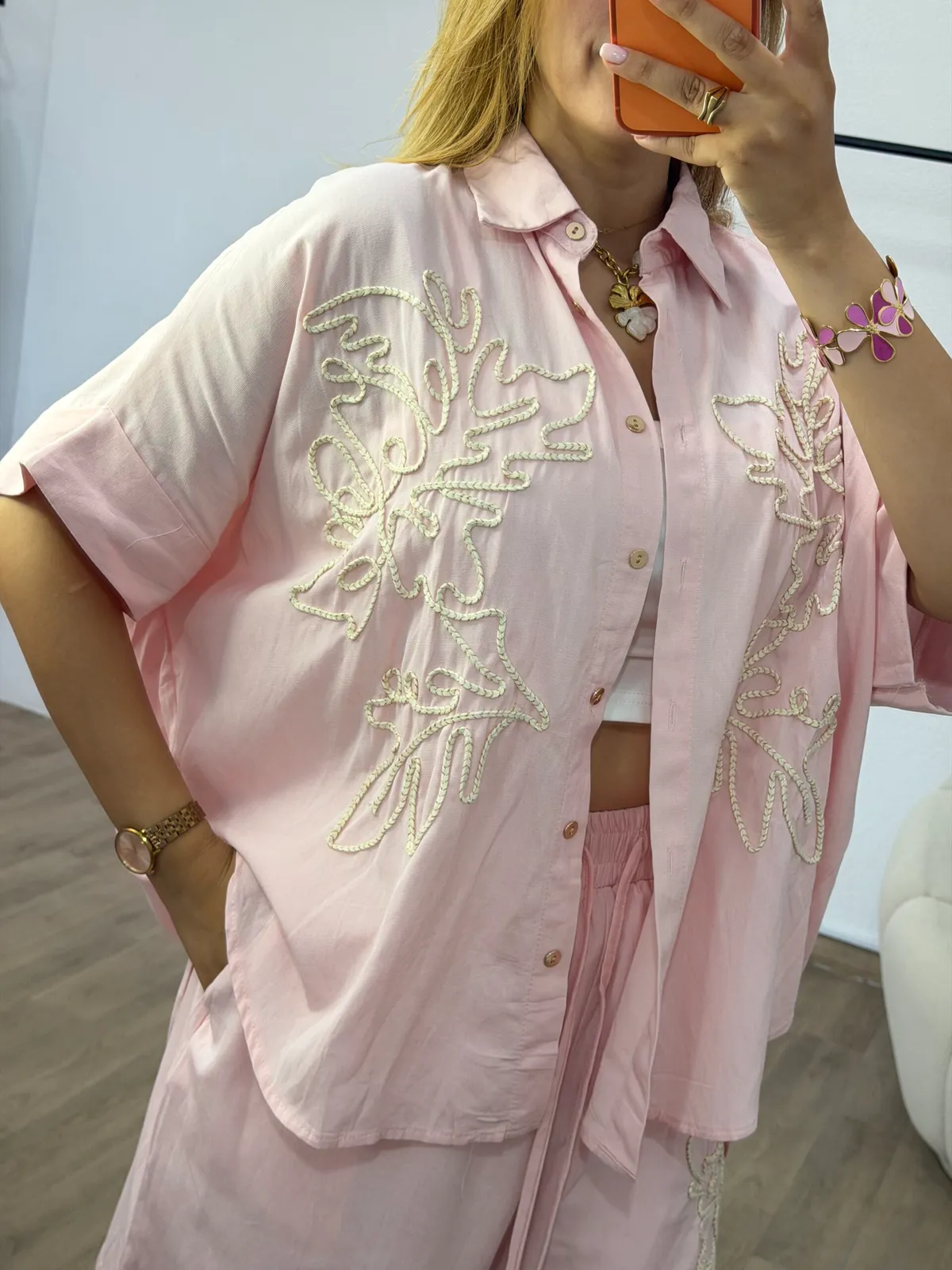 Ensemble Rosé Brodé