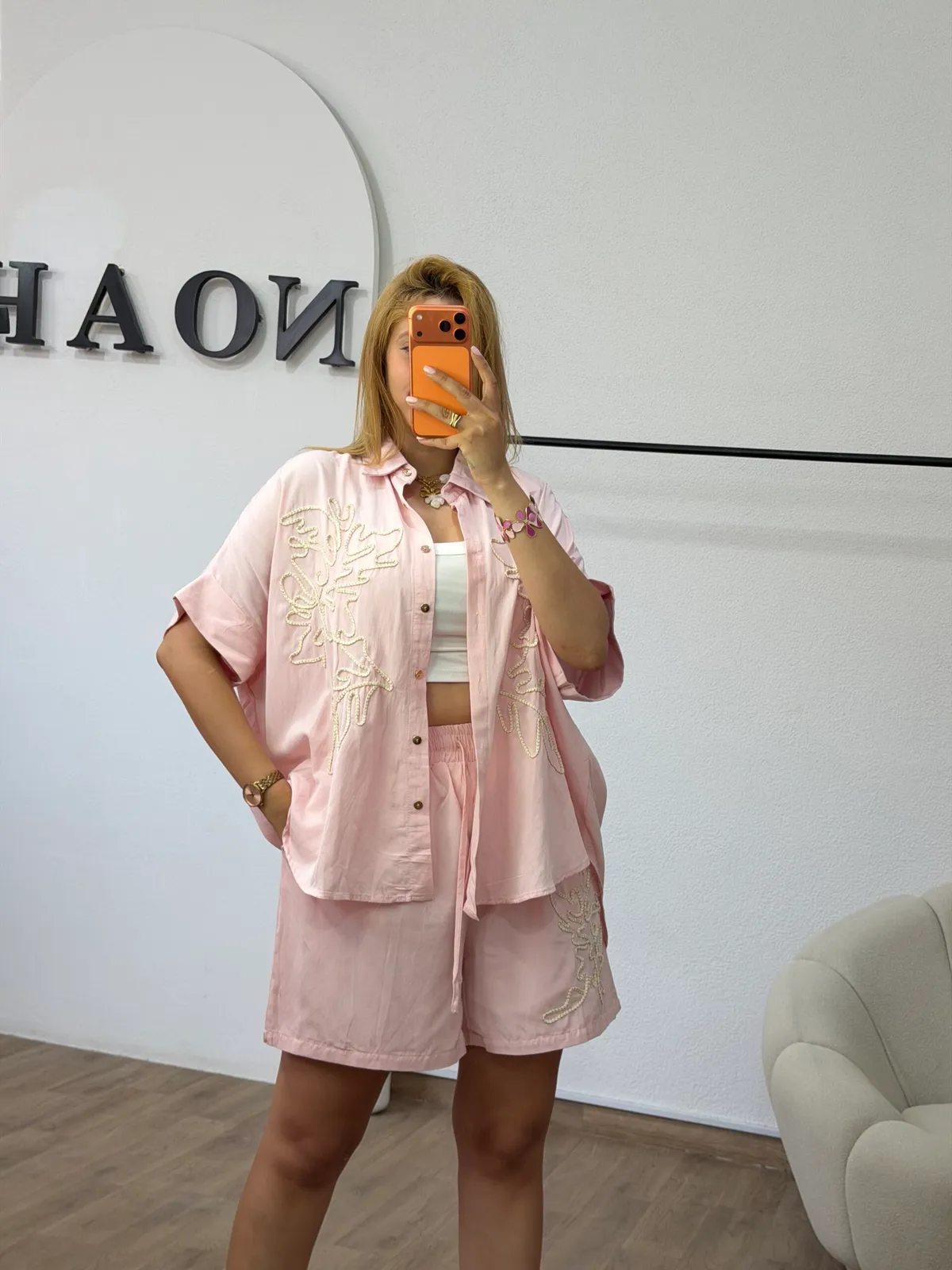 Ensemble Rosé Brodé