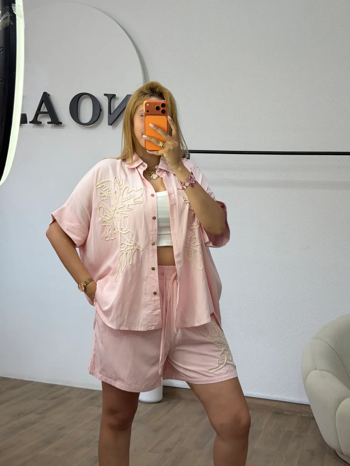 Ensemble Rosé Brodé