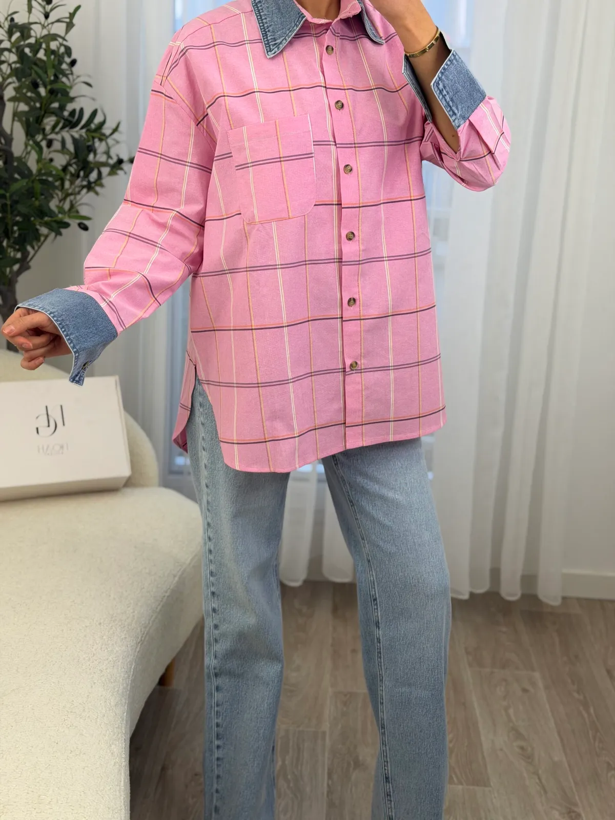Chemise Urban Denim Carreaux