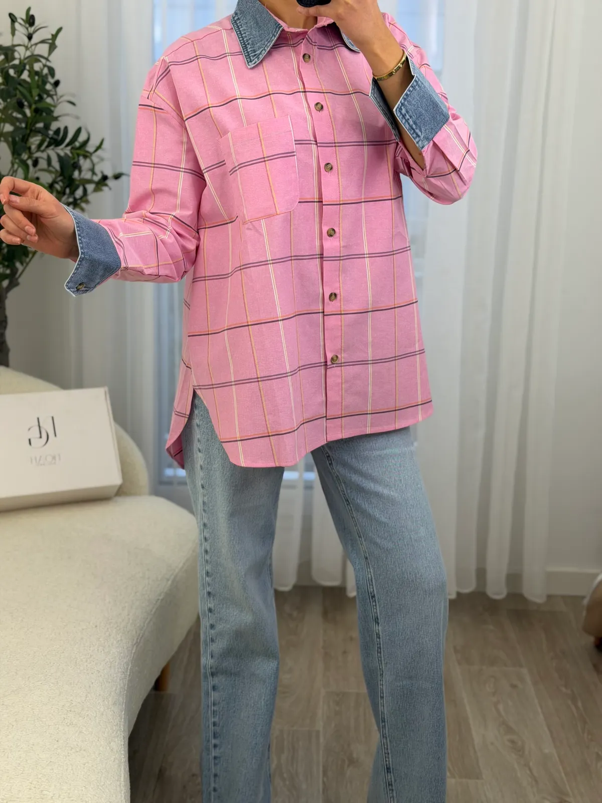 Chemise Urban Denim Carreaux