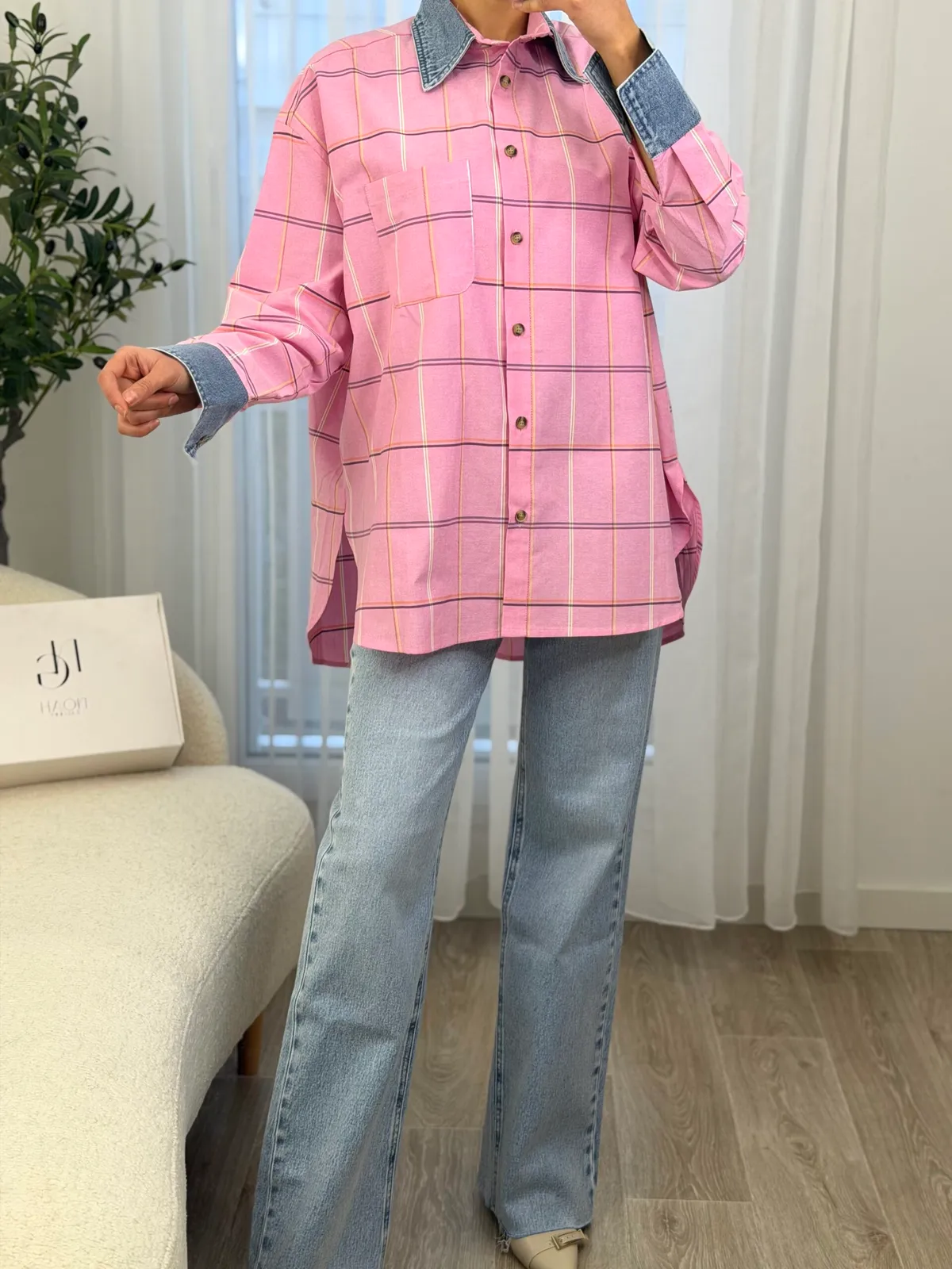 Chemise Urban Denim Carreaux