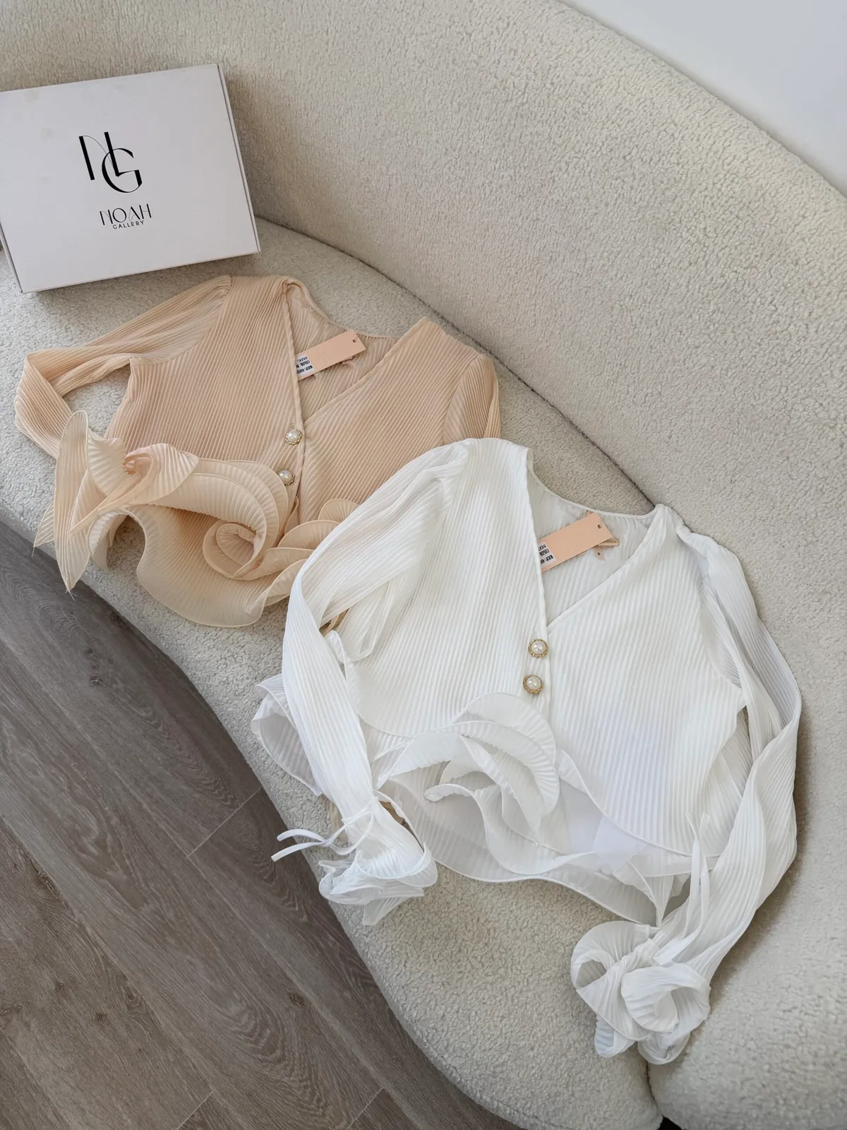 Chemise Plissée À Volants