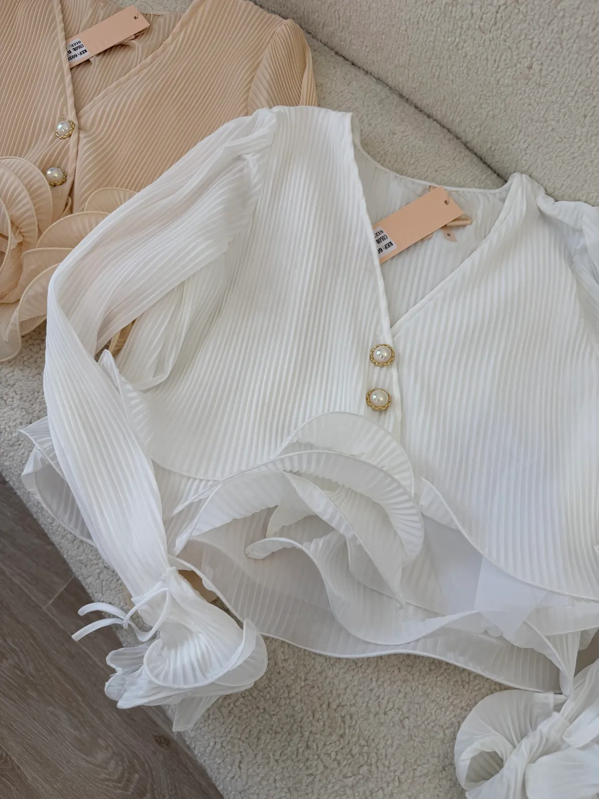 Chemise Plissée À Volants