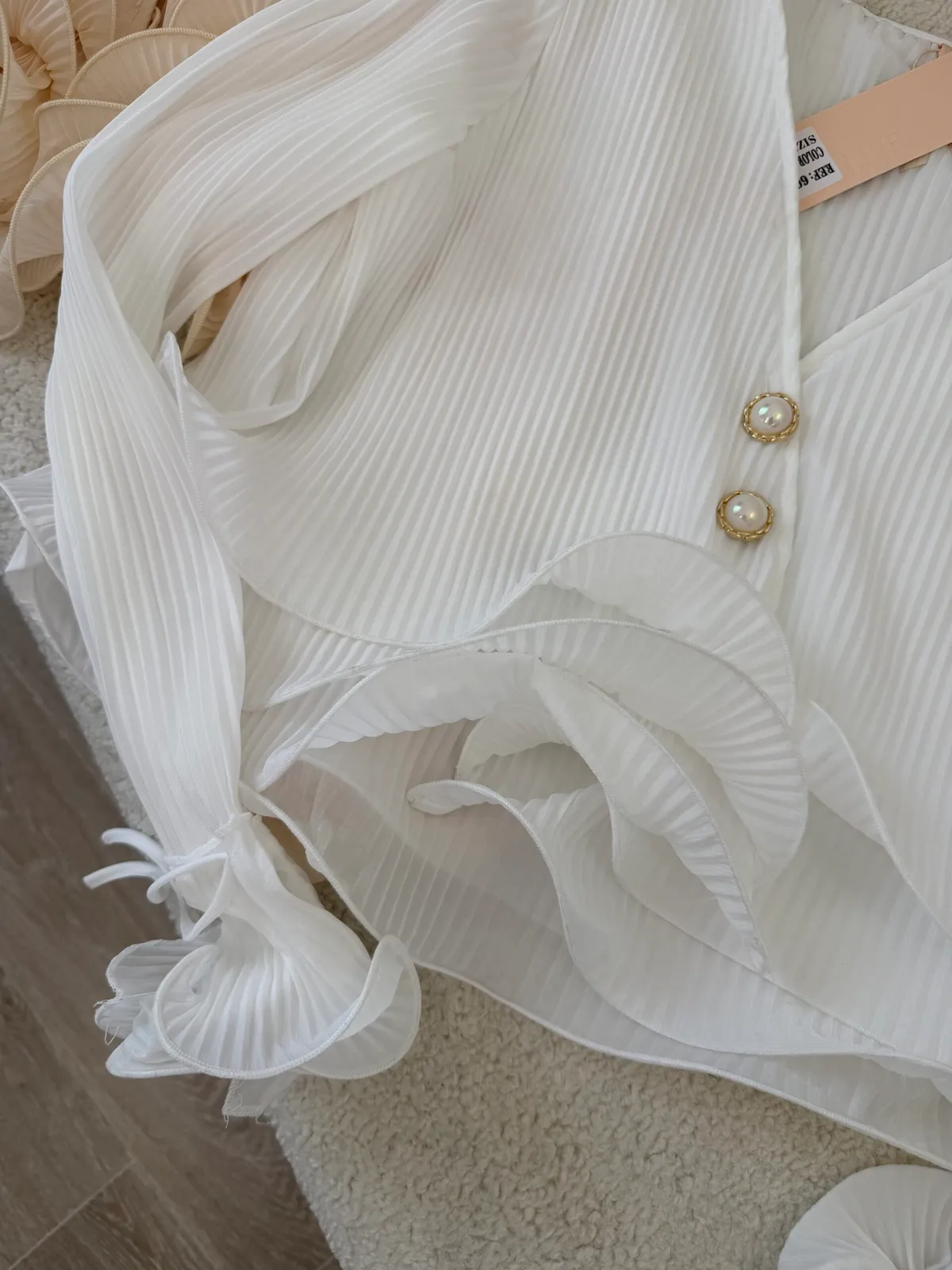 Chemise Plissée À Volants