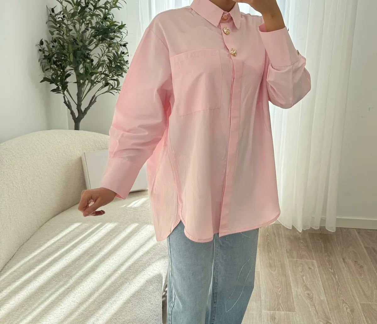 Chemise Bouton Doré