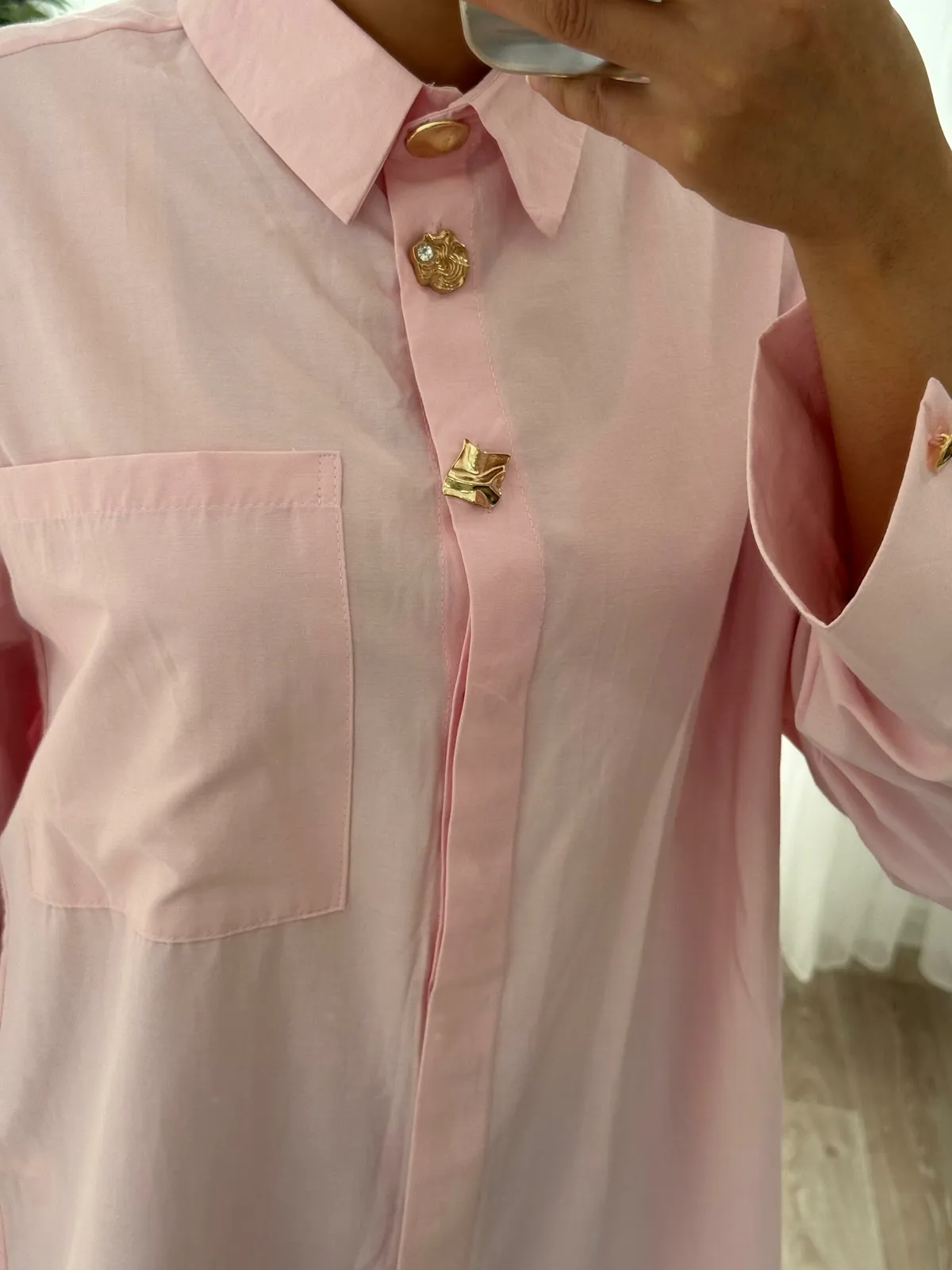 Chemise Bouton Doré