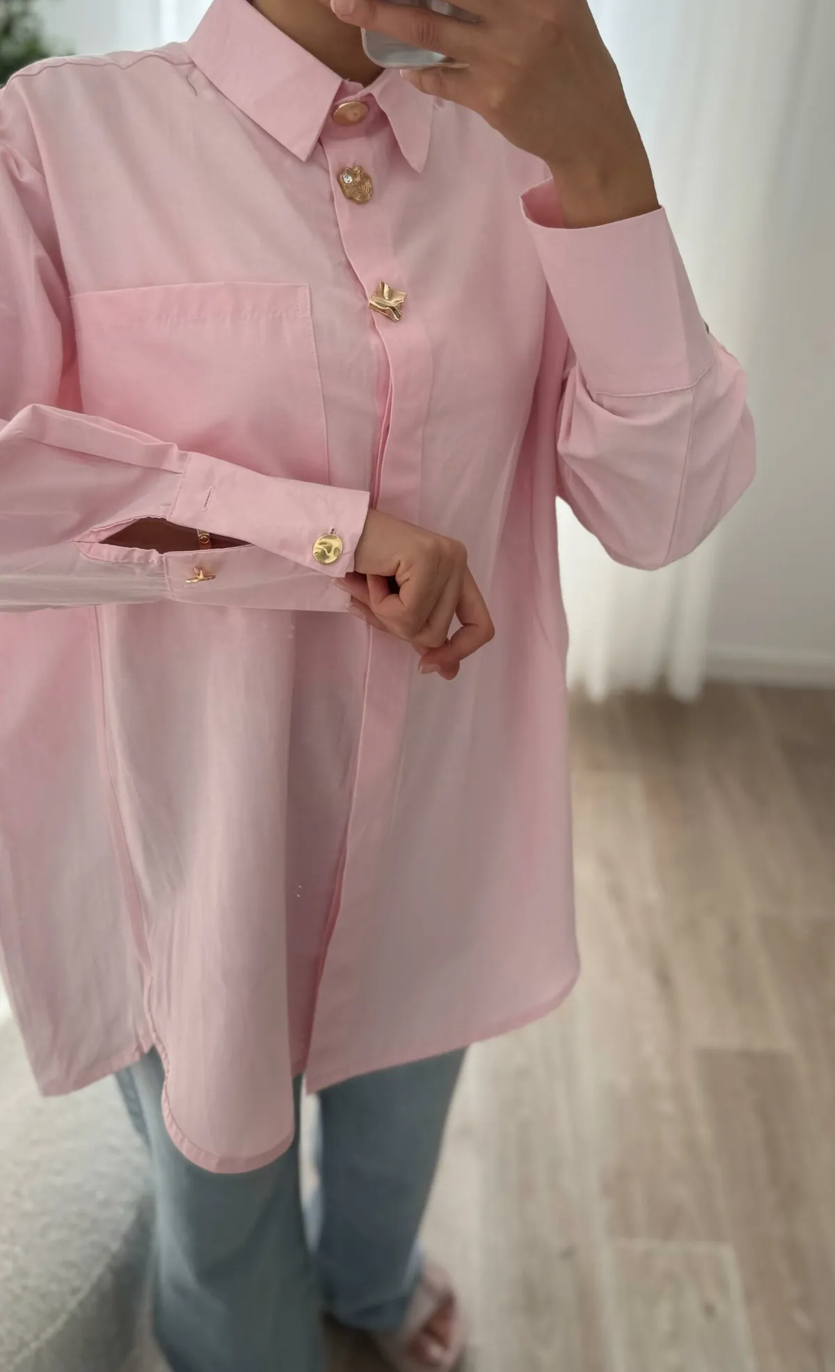 Chemise Bouton Doré