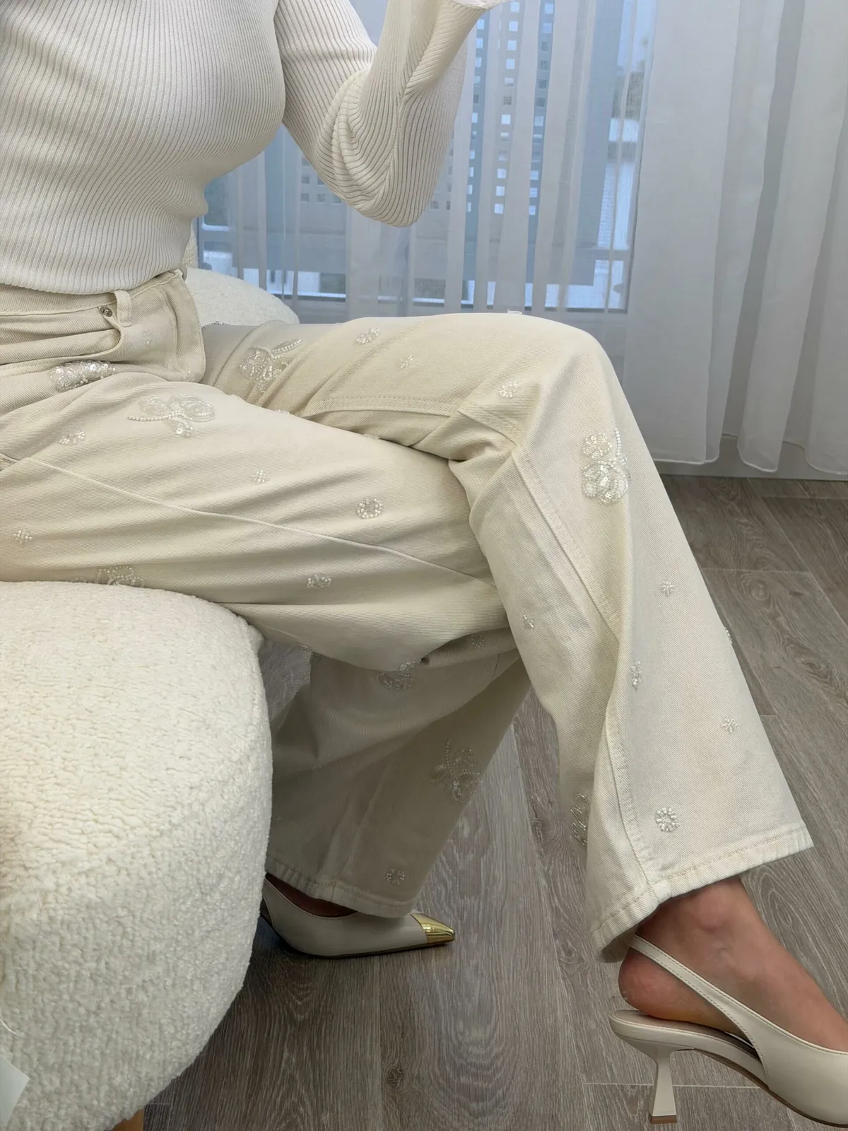 Pantalon Élégance Brodé