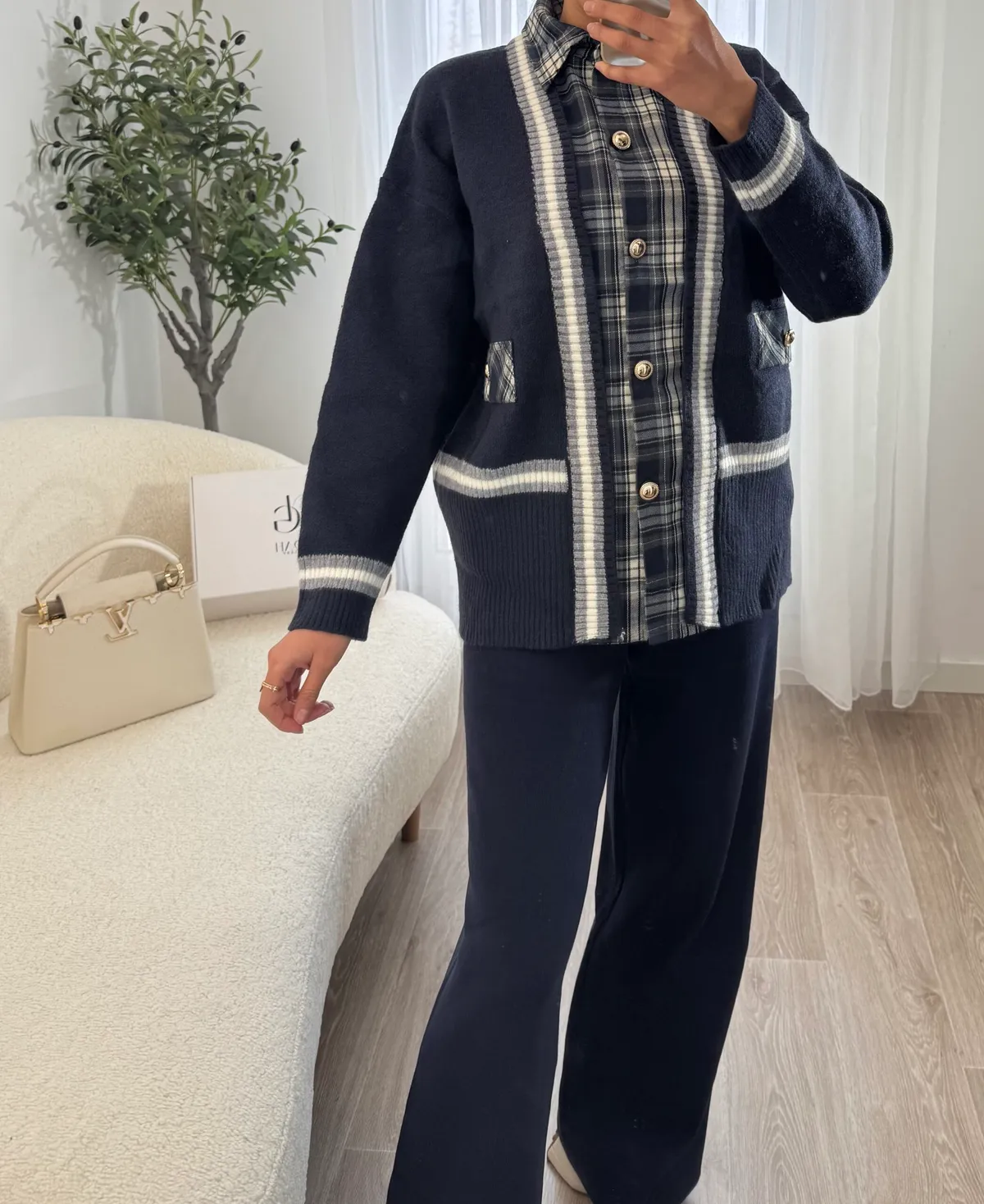 Pull Gilet À Carreaux