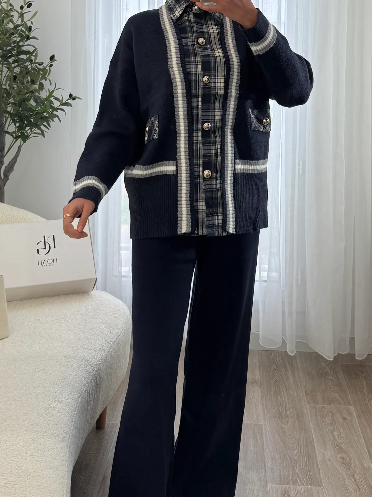 Pull Gilet À Carreaux