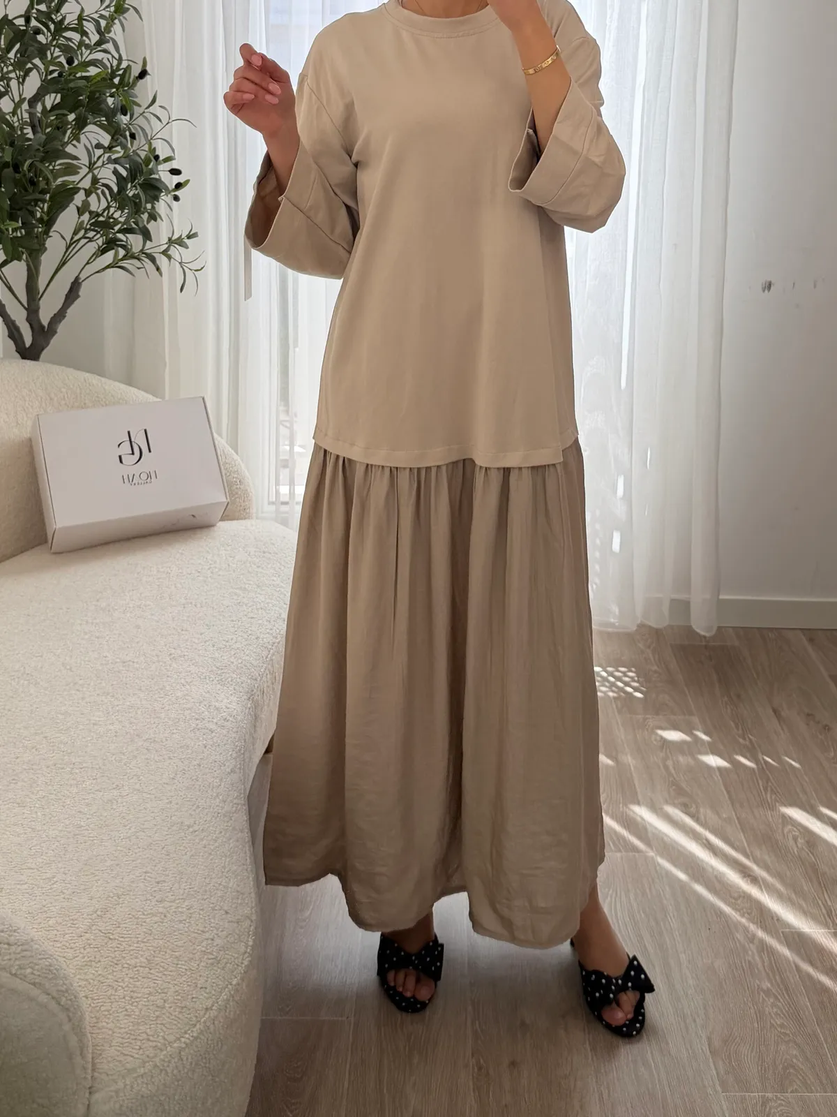 Robe Manches Longues Sans Poches