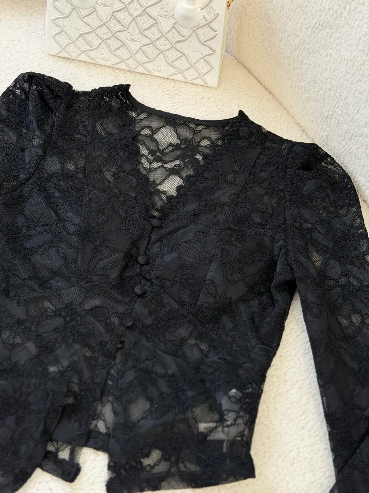Chemise Noir Dentelle