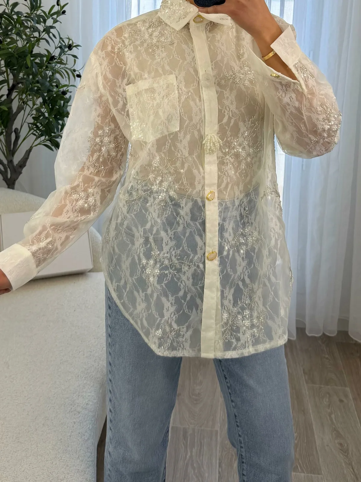 Chemise White Glam