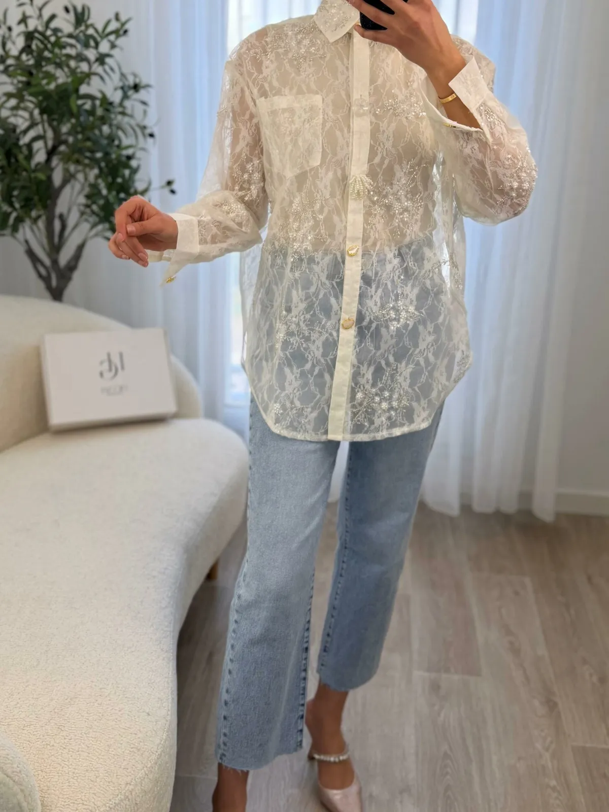 Chemise White Glam