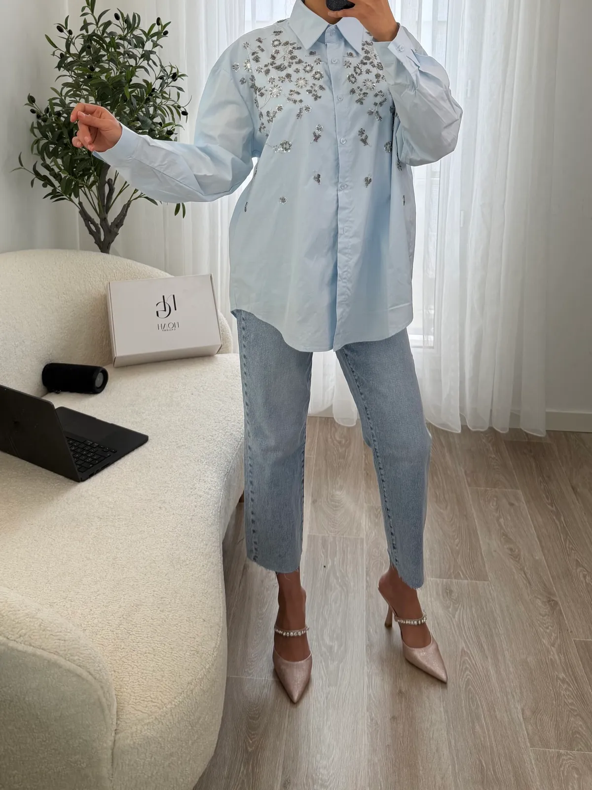 Chemise Brodée Signature Coton