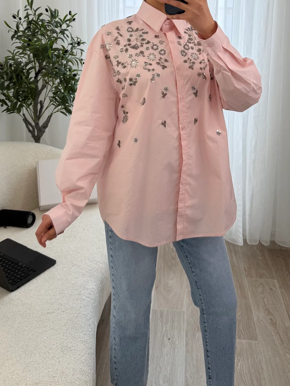 Chemise Brodée Signature Coton