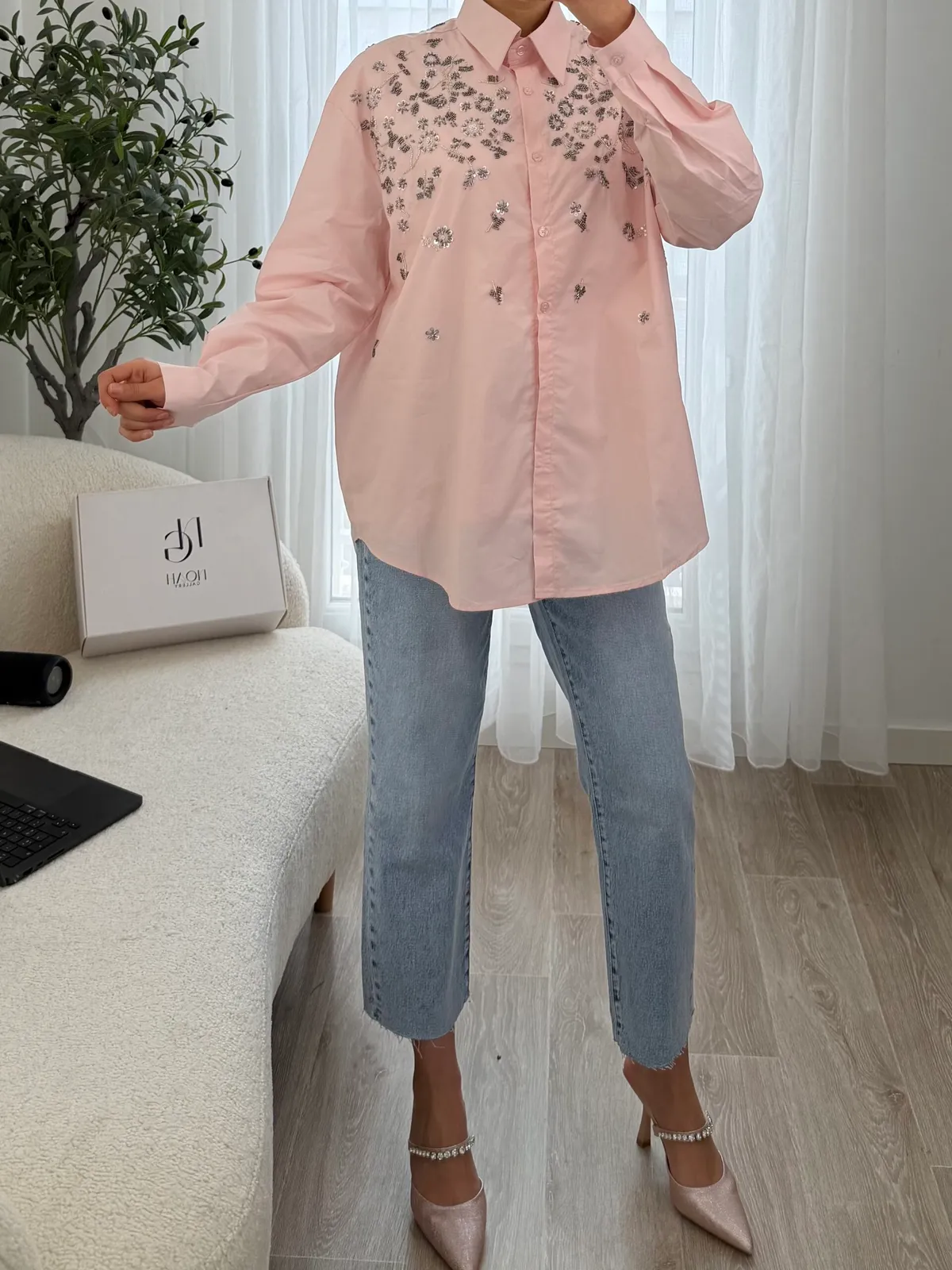Chemise Brodée Signature Coton